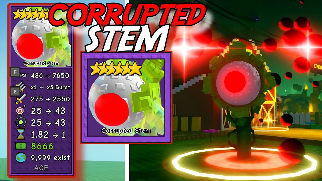 CORRUPTED STEM - НЕПОНЯТНЫЙ ЛАЗЕР СО СВОИМИ ПРОБЛЕМАМИ! | GARDEN TOWER DEFENSE ROBLOX!