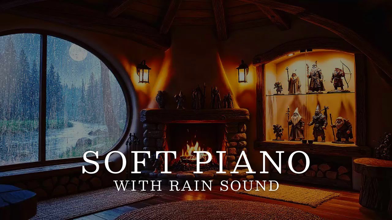 Relaxing Piano Sleep Music with Rainy Bedroom Ambience to Ease Stress and Improve Deep Rest