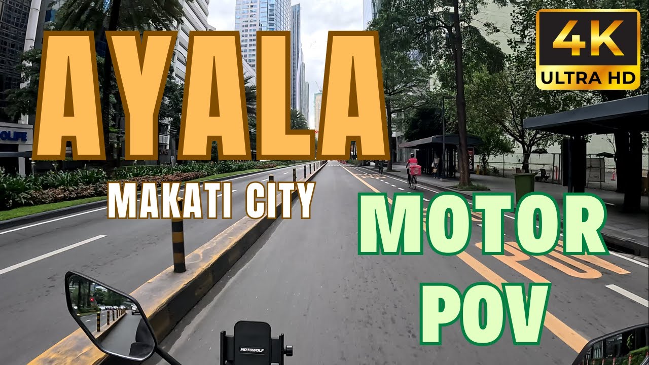 AYALA  AVENUE MAKATI CITY MOTOR POV | CHILL RIDE | SUNDAY AYALA | PHILIPPINES | GO PRO SHOT | 4K UHD