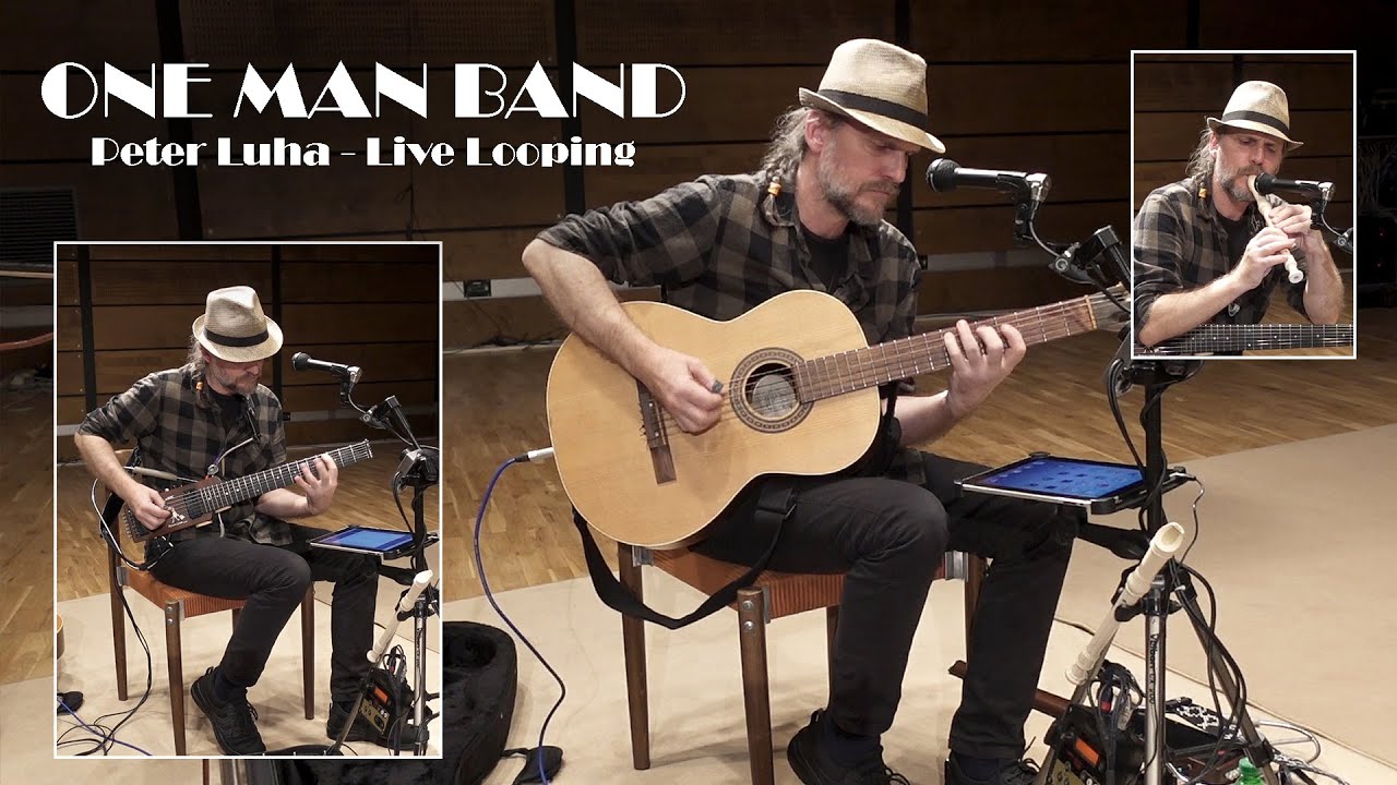 Beautiful Guitar Loop Performance (Guitars, Voice, Flute, Percussion) Peter Luha / Boomerang Looper