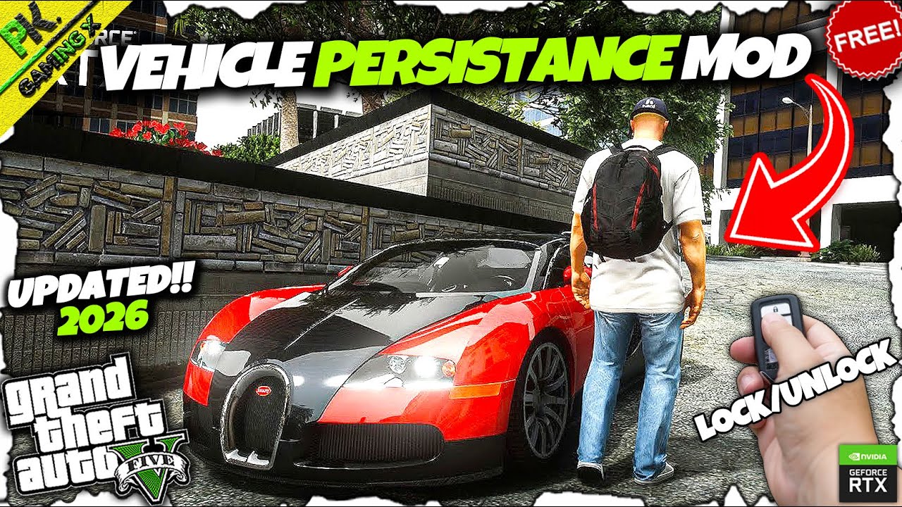 How To Install Persistence Mod in GTA 5 🔒 || Save & Lock Vehicles Anywhere