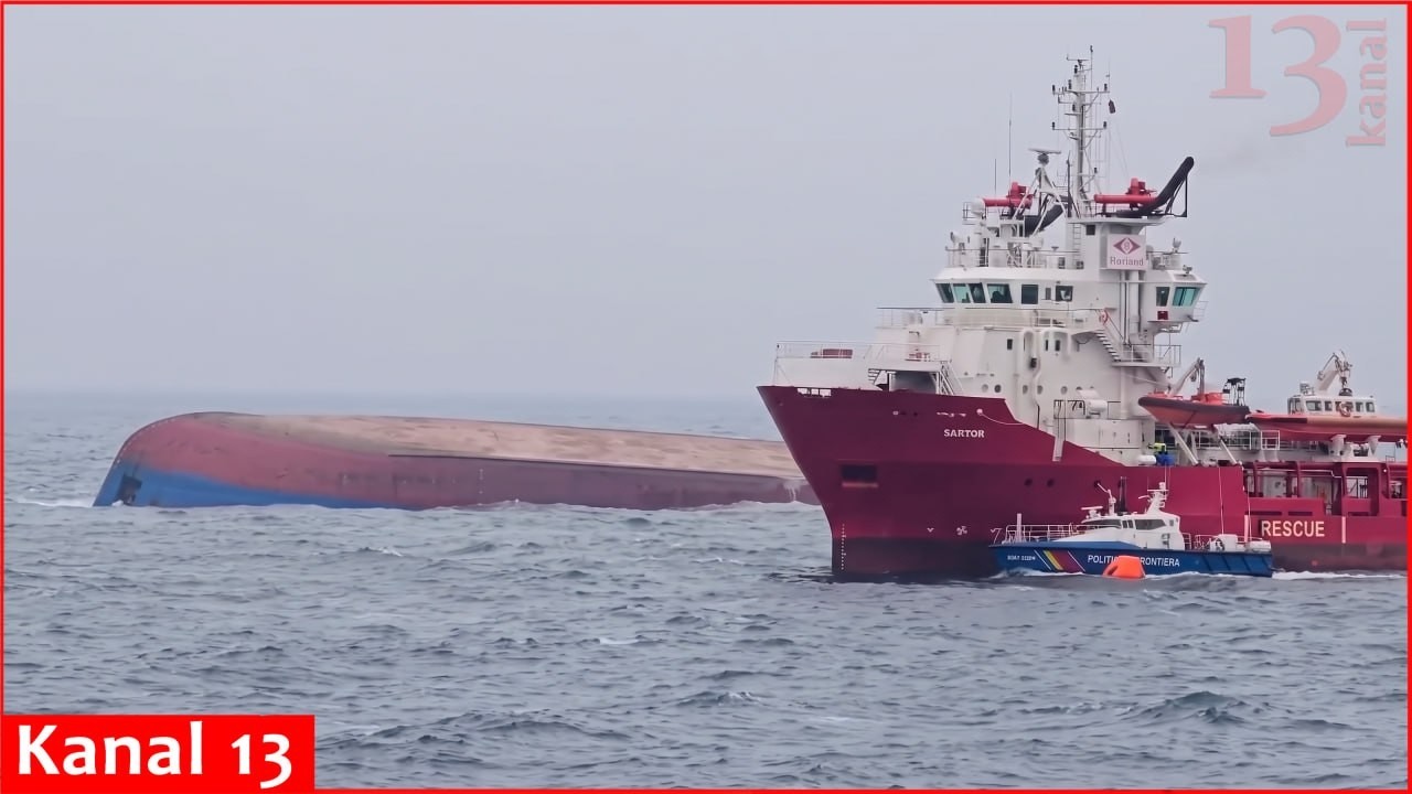 В Чёрном море у берегов Румынии затонул грузовой корабль: один погибший, трое пропавших без вести...