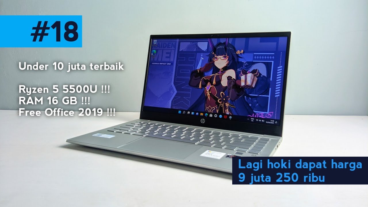 Laptop di bawah 10 juta Ryzen 5 5500U+RAM 16GB (HP Pavillion 14 ec0013au/ec0014au)