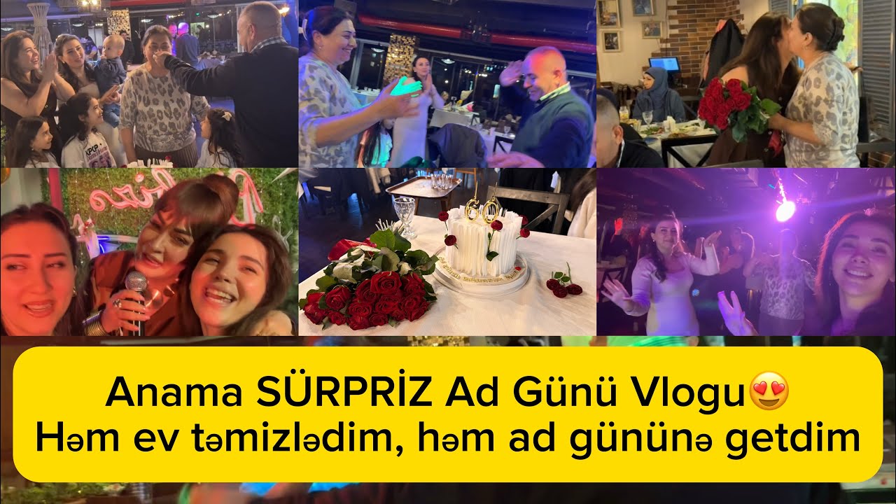 Anama Sürpriz ad günü Vlogu | Təmizlik vlogu | Ev təmizlədim sonra ad gününə getdim #bylala #vlog 