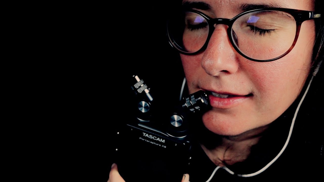 ASMR Tascam Wet Mouth Sounds slow & gentle Inaudible Whispers Ear to Ear (high sensitivity)