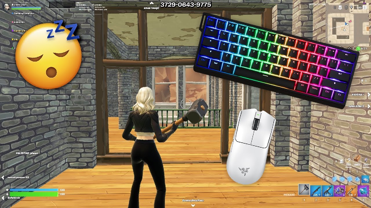 Wooting 60HE Keyboard & Mouse Sounds😴ASMR Fortnite 240FPS Tilted Gameplay