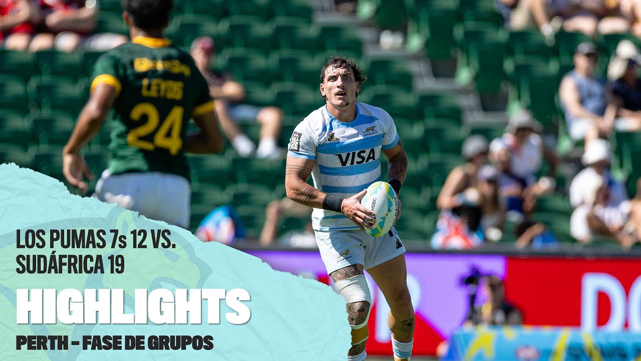 Highlights Los Pumas 7´s 12 vs Sudáfrica 19 - Seven de Perth 2025/26 (GRUPOS)