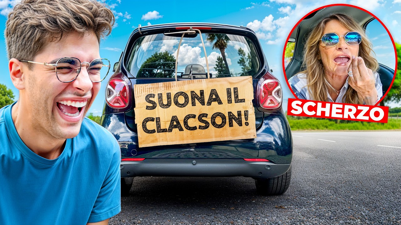 SCHERZO A MIA MAMMA!! SUONA IL CLACSON PER FARLA ARRABBIARE!! 🤣❤️