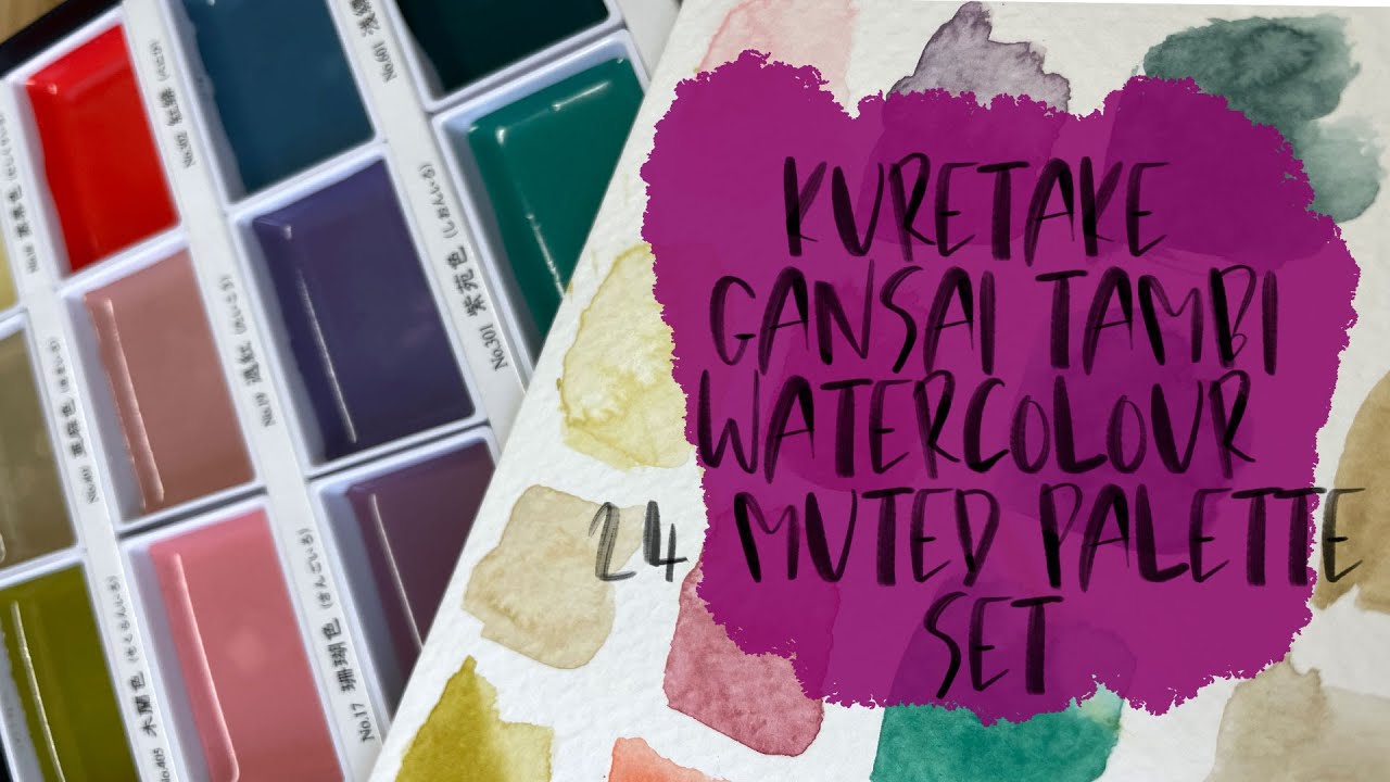 Kuretake Gansai Tambi set of 24 Muted watercolours
