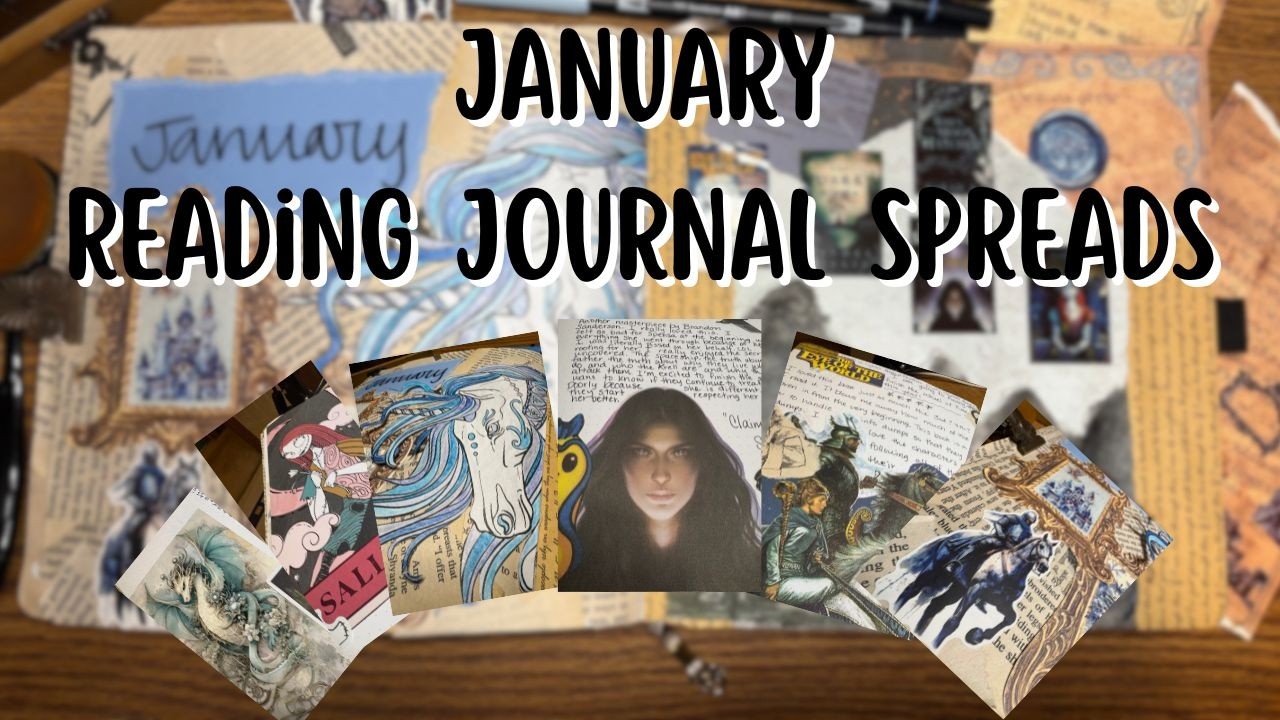 Set up my January reading journal spreads with me