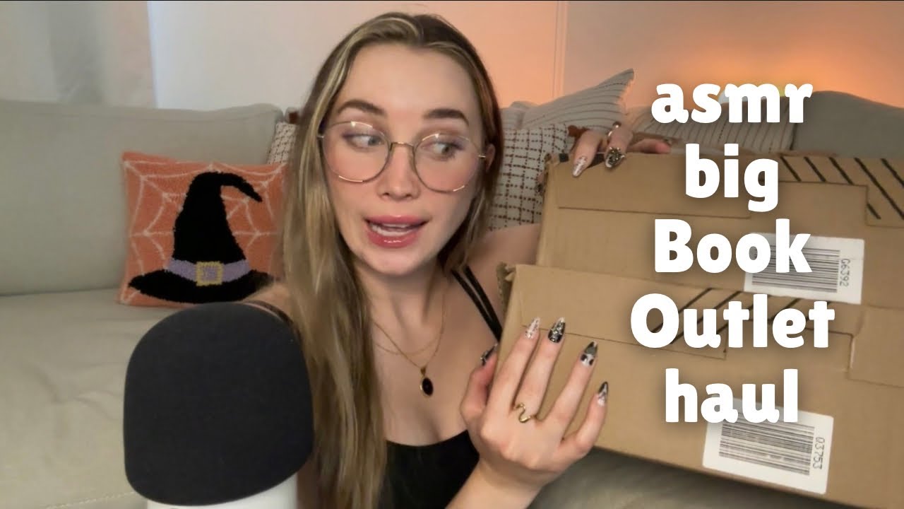 ASMR 📚Big Book Outlet Haul (tingly tapping and book update!)