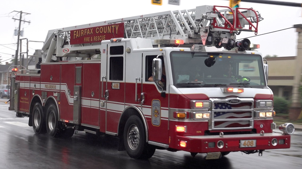 Fairfax County Fire & Rescue Truck 408 Responding