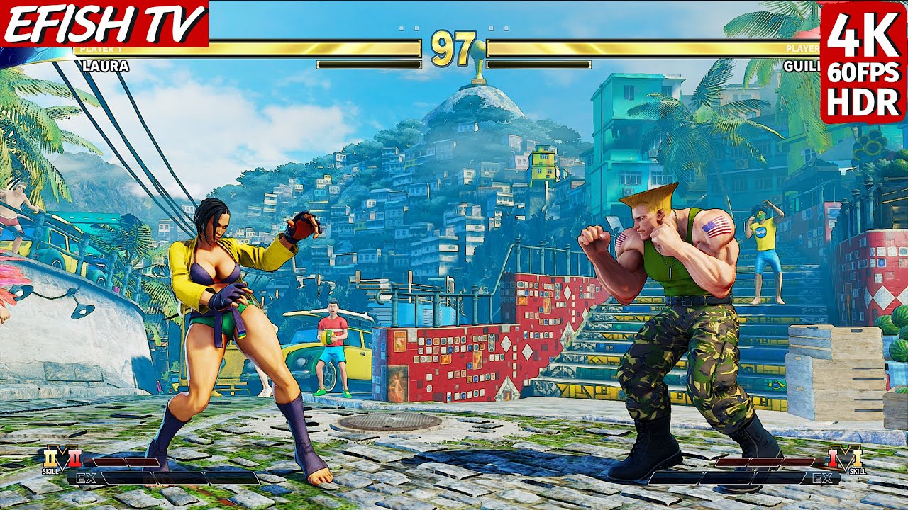 Laura vs Guile (Hardest AI) - Street Fighter V