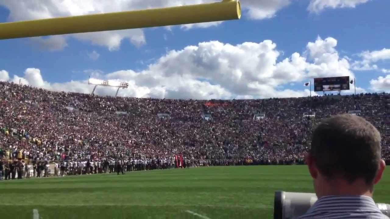 Coin toss and kickoff Notre Dame home opener