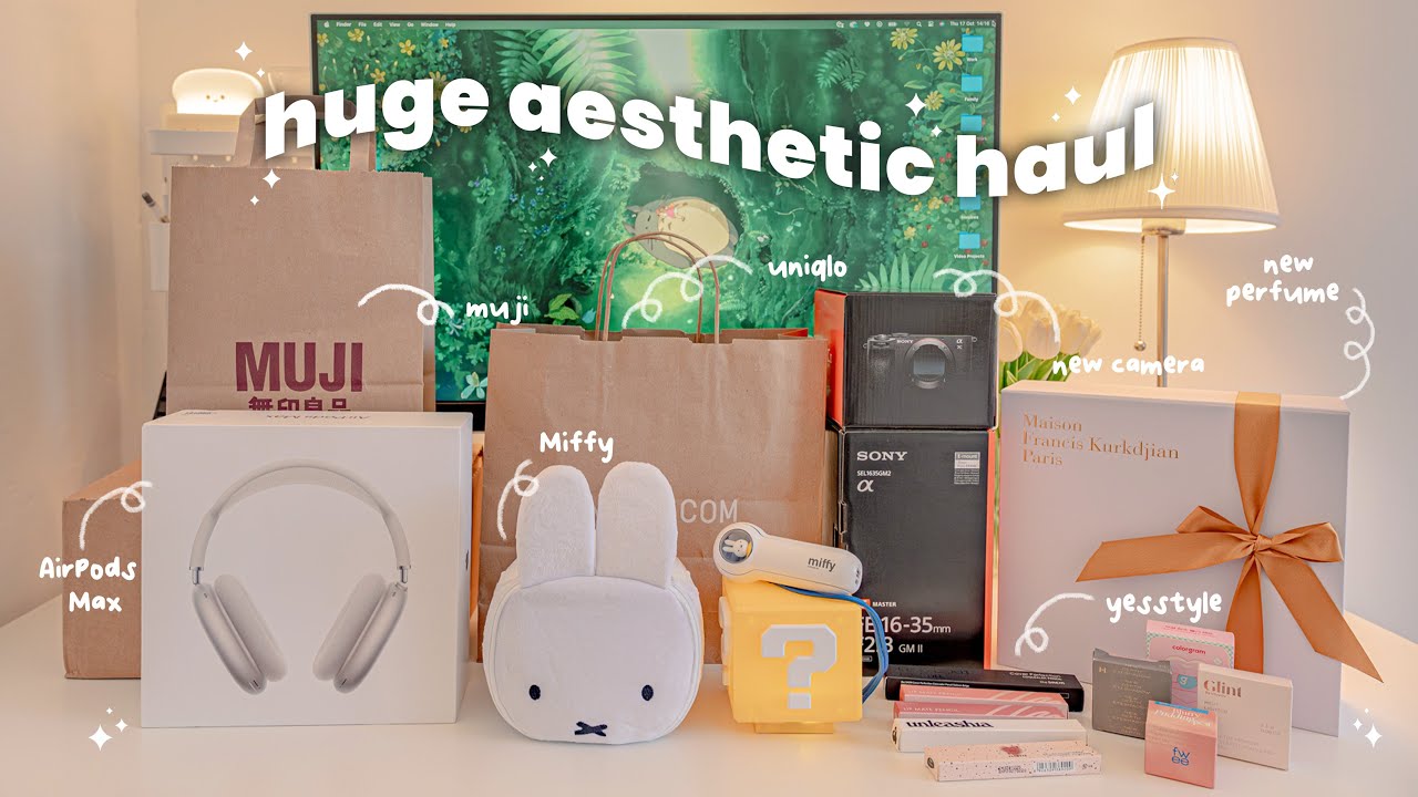 BUYING MY *ENTIRE* $5,000 WISHLIST 🤯 | a huge aesthetic haul | airpods max 🎧 muji, uniqlo & more!✨