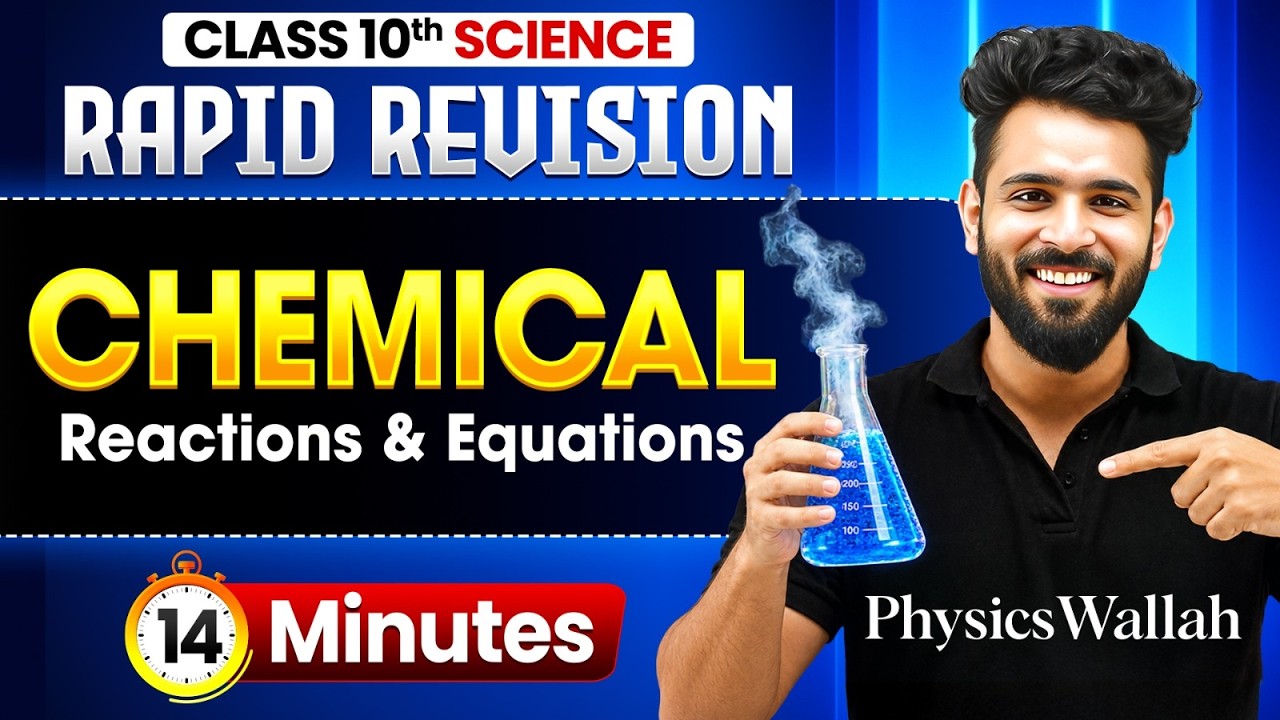 Chemical Reactions & Equations RAPID REVISION ⚡ | Class 10 Science | Akshay Sir