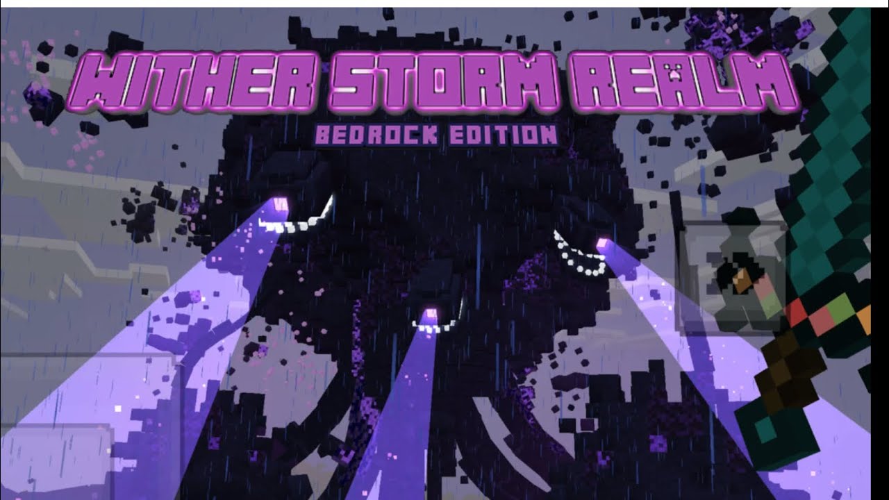 THE NEW BEDROCK WITHER STORM REALM.. survive￼ #witherstorm #minecraftevent