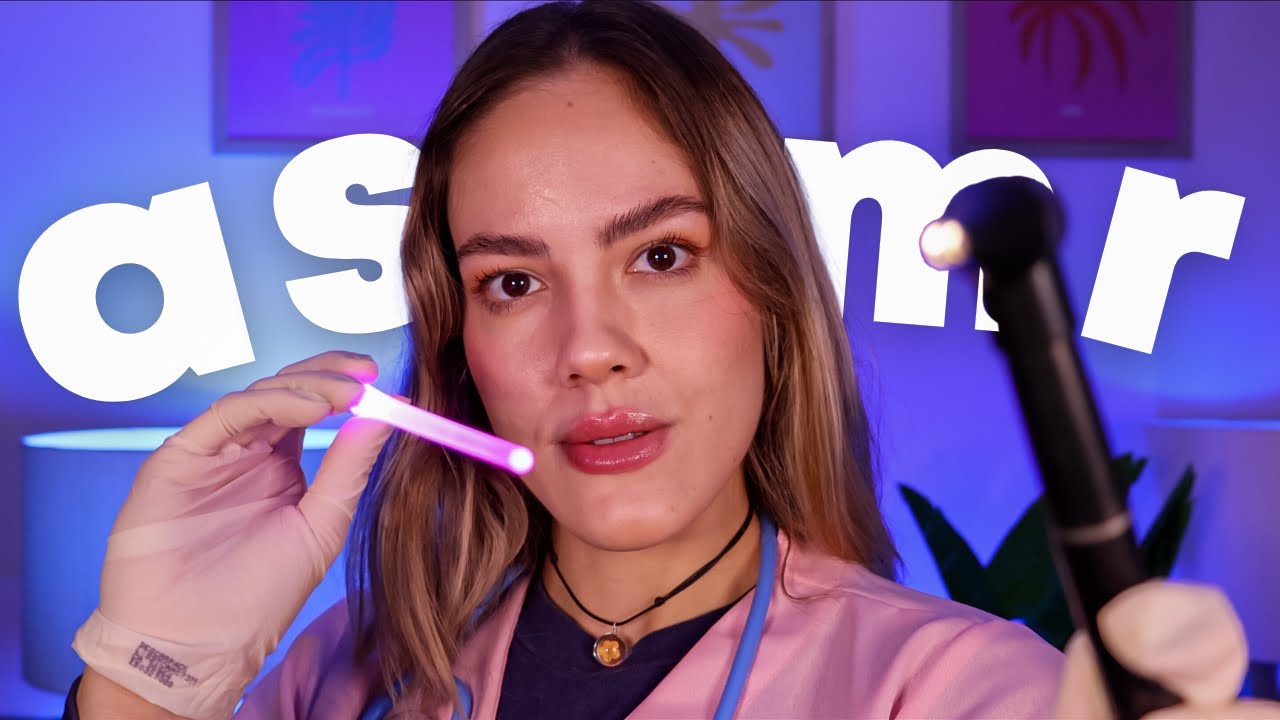 ASMR EXAME DOS NERVOS CRANIANOS 🧠👩🏼‍⚕️ Consulta Médica para cair no soninho 💤