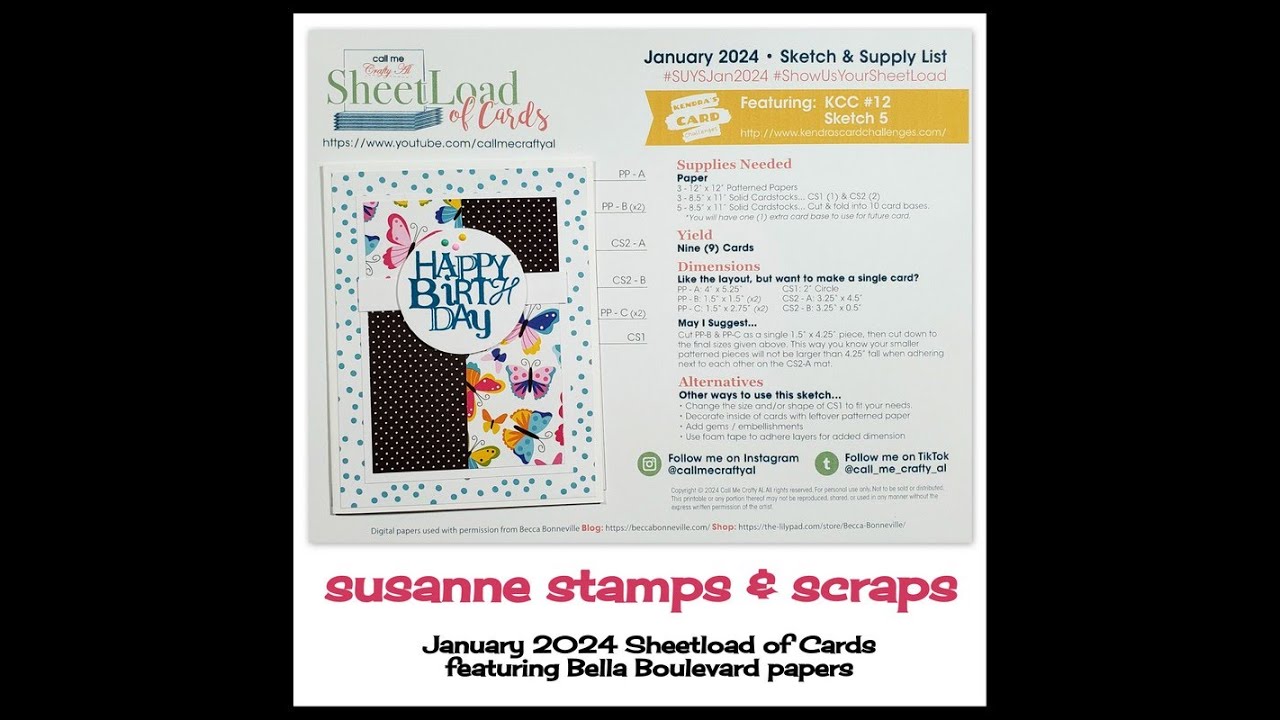 January 2024 Sheetload Of Cards - Featuring 