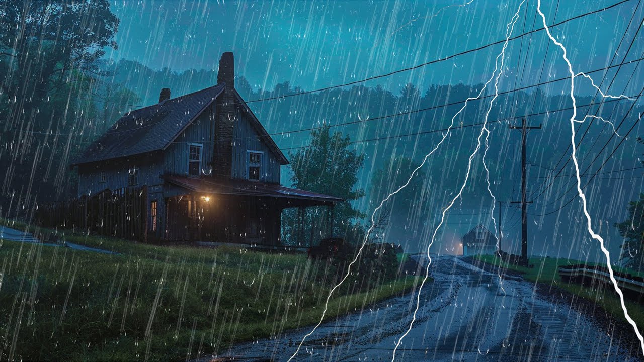 Escucha 5 Min y Du&eacute;rmete Profundo &ndash; Lluvia Intensa y Truenos Fuertes Toda la Noche