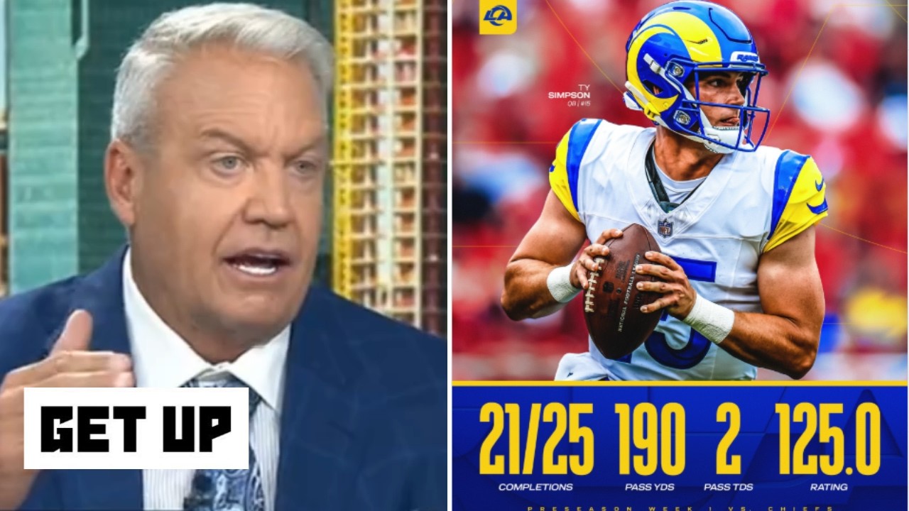 GET UP | Ty Simpson's talent is LEGIT! - Rex Ryan impressed by Rams QB's preseason debut vs. Chiefs