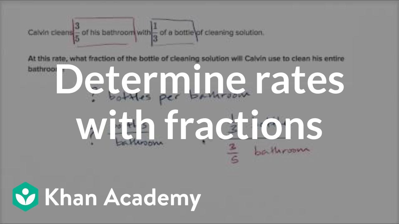 Determining rates with fractions | 7th grade | Khan Academy