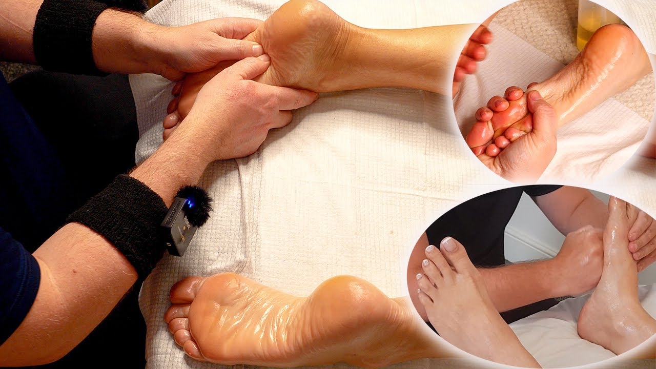 ASMR Over 3 hours Of Foot Massage to help you SLEEEP! with soothing music [No Talking]