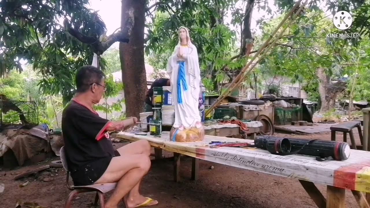 RE PAINT MAMA MARY STATUE