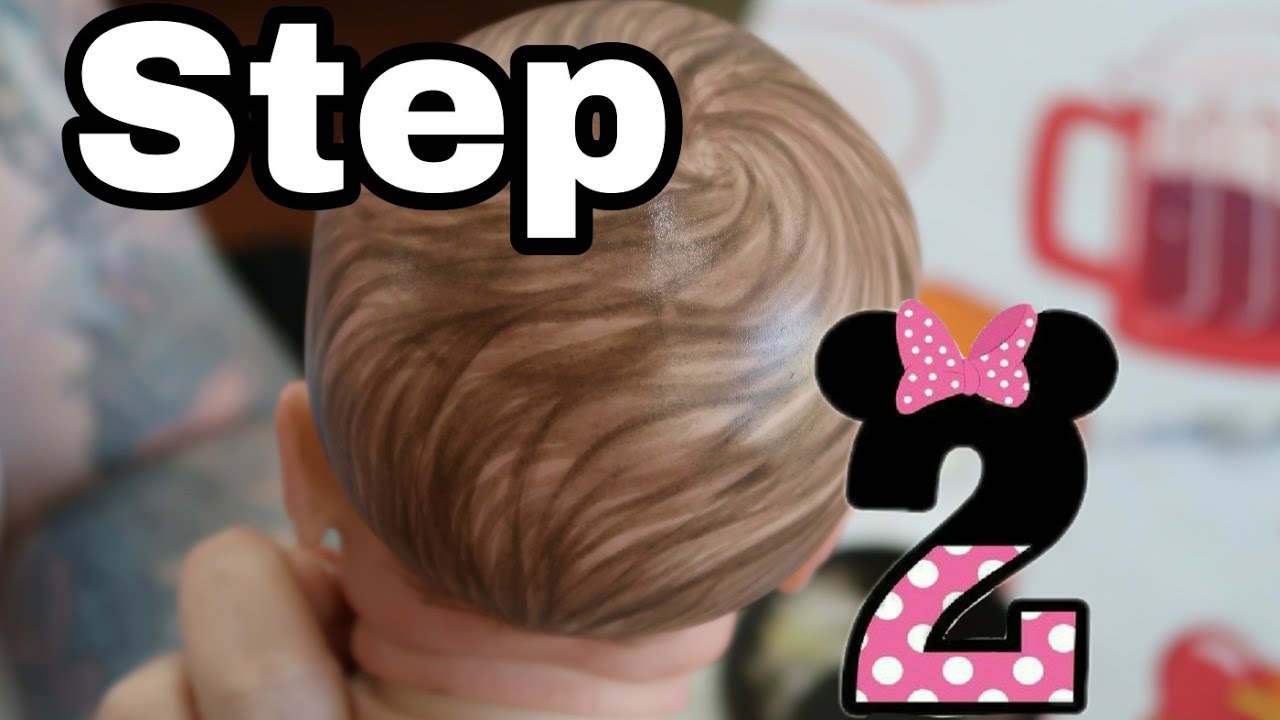 Tutorial: Step Two of Painting Reborn Baby Hair - nlovewithreborns2011