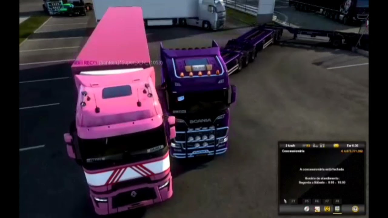 manobrando tritrem no ets2 online