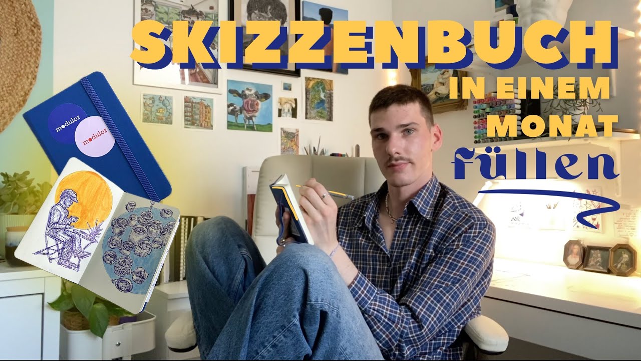 How to: Skizzenbuch füllen - 80 Seiten in einem Monat?? 📘🗓️