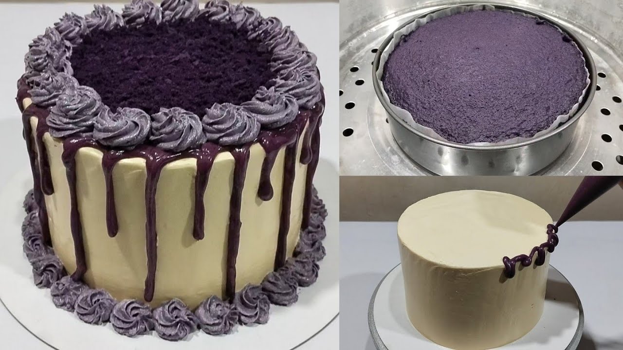 Steamed UBE Chiffon cake Recipe from the bakery Super Fluffy and tasty!