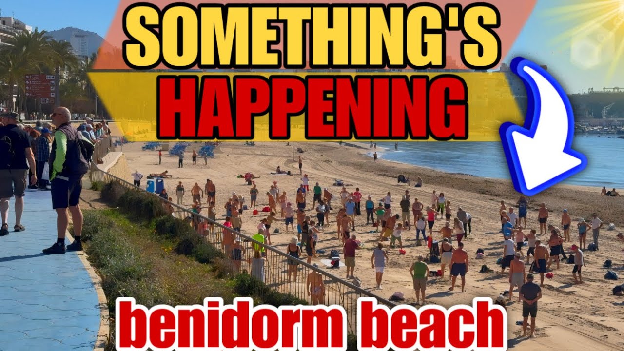 Overcrowded Benidorm 🔥 SOMETHING is Happening on the Beach! 👀🏖️