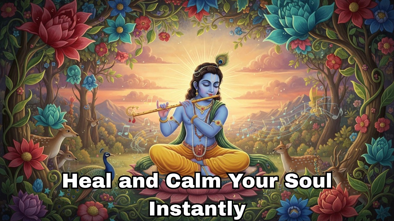 Krishna Flute Healing Music | Calm & Happy Vibes for Body, Mind, Sleep, Love, Morning & Success