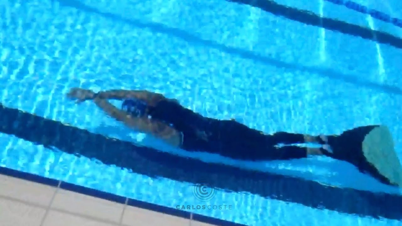 Dynamic Apnea - Carlos Coste Personal Record - 220m - Training in Tenerife 2011