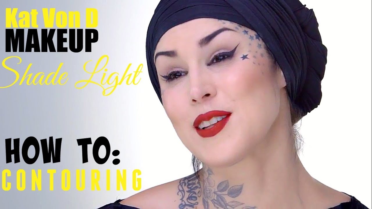 Kat Von D Makeup -  Basic Contouring  Define Cheekbones using The Shade Light Contour Collection