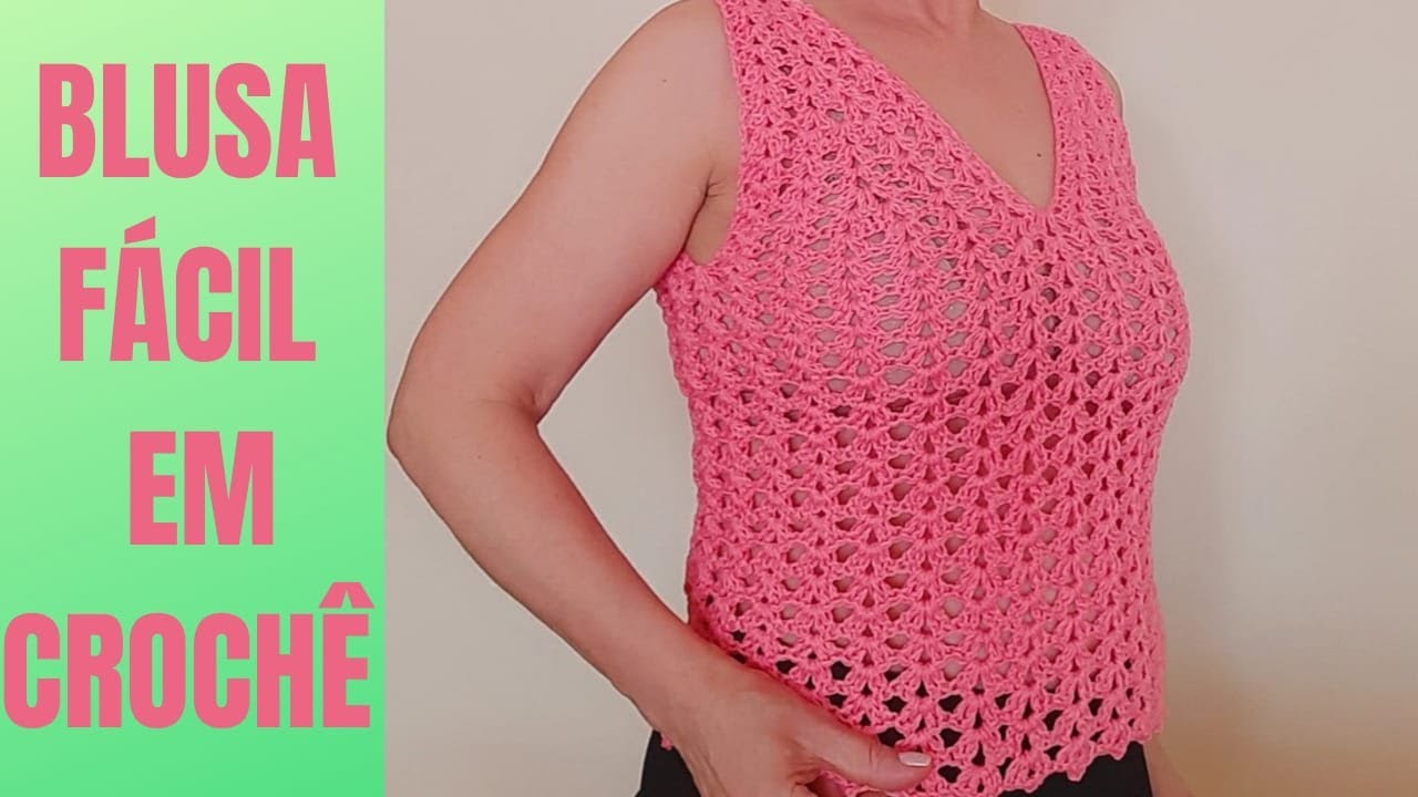 BLUSA FÁCIL EM CROCHÊ