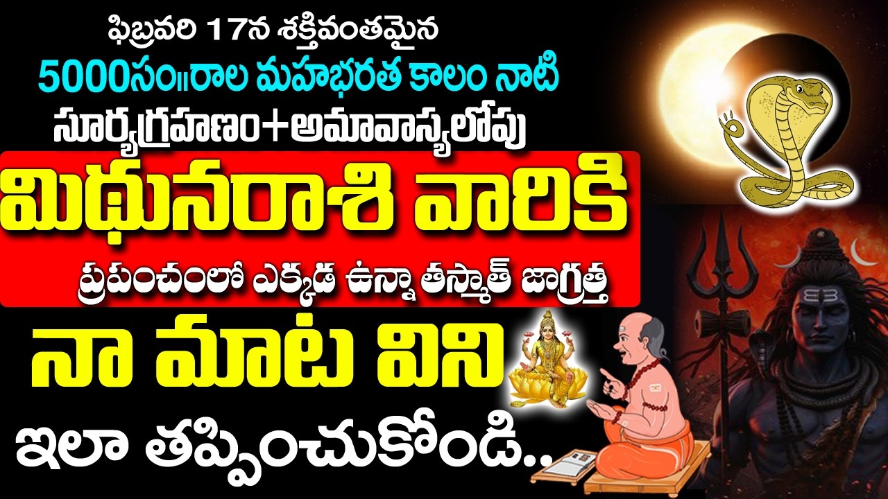 మిధున రాశి వారికి హెచ్చరిక మీరు తీసుకునే నిర్ణయం భవిష్యత్తును మారుస్తుంది| Midhuna Rashi February