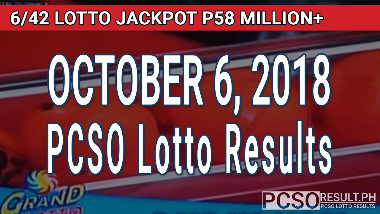 PCSO Lotto Results Today October 6, 2018 (6/55, 6/42, 6D, Swertres, STL & EZ2)