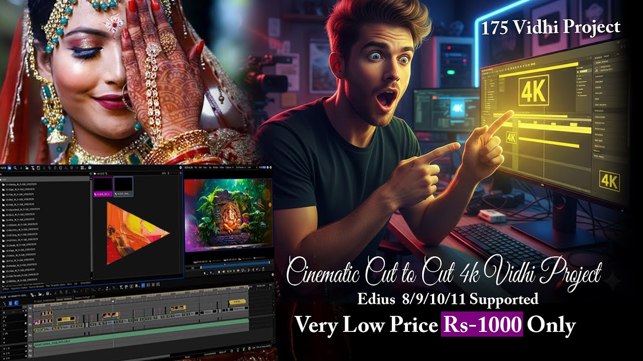 EDIUS Cut to Cut  Cinematic  Vidhi Project  | Professional Look
