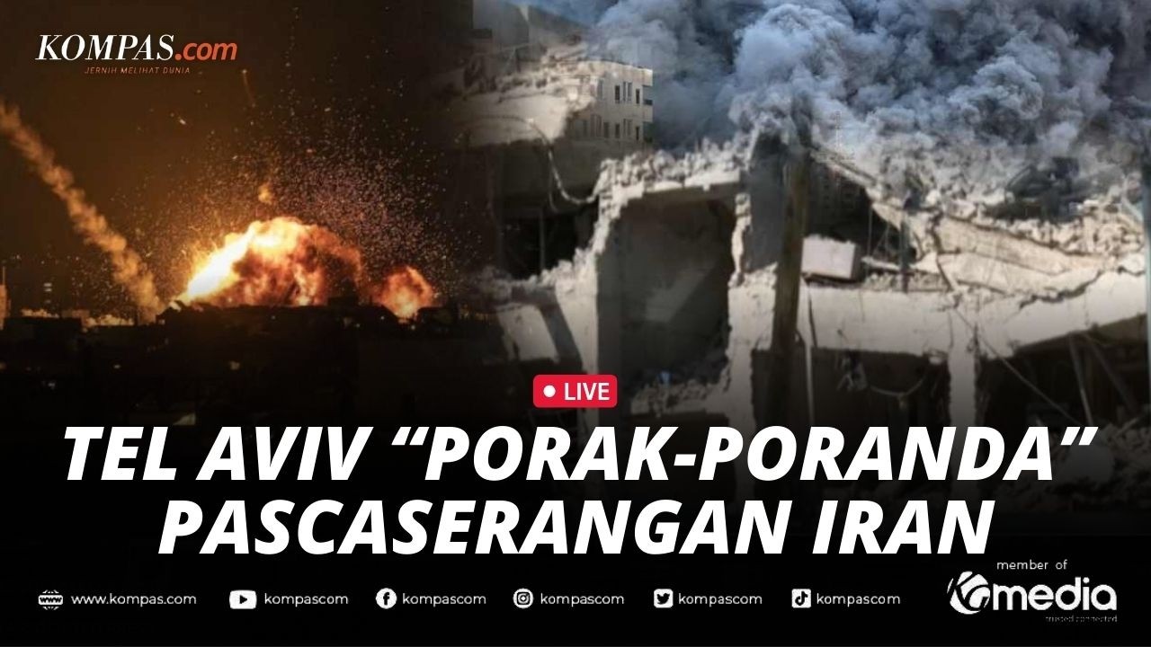 BREAKING NEWS - Situasi Terkini Tel Aviv, Bangunan Hancur Setelah Serangan Balasan Iran