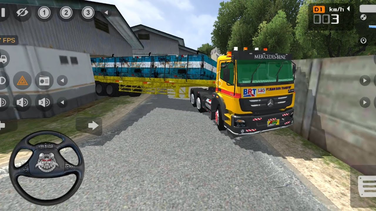 MANTUL PERMAINAN TRUK TRAILER MUATAN GENSET BESAR DARI PABRIK AYAM - GAME BUS SIMULATOR INDONESIA