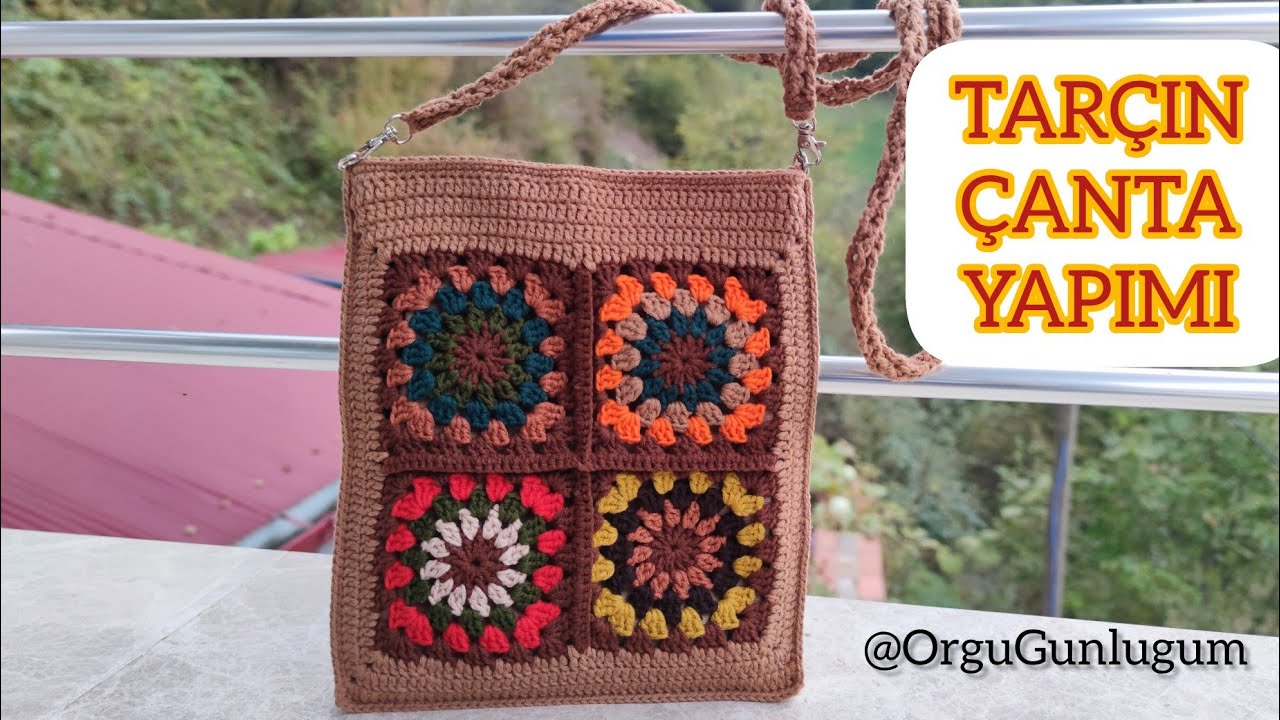 TARÇIN ÇANTA YAPIMI 🤎 Motifli Çanta Yapımı 🌸 Kolay Örgü Çanta Yapımı 🌸 Crochet bag 🌸 Handmade
