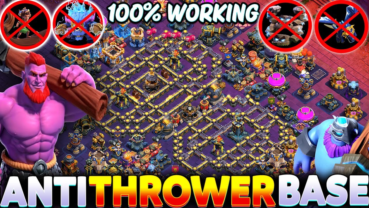 ANTI THROWER TH18 INSANE BASE LINK | AFTER UPDATE TH18 BEST WAR BASE & CWL BASE WITH COPY LINK