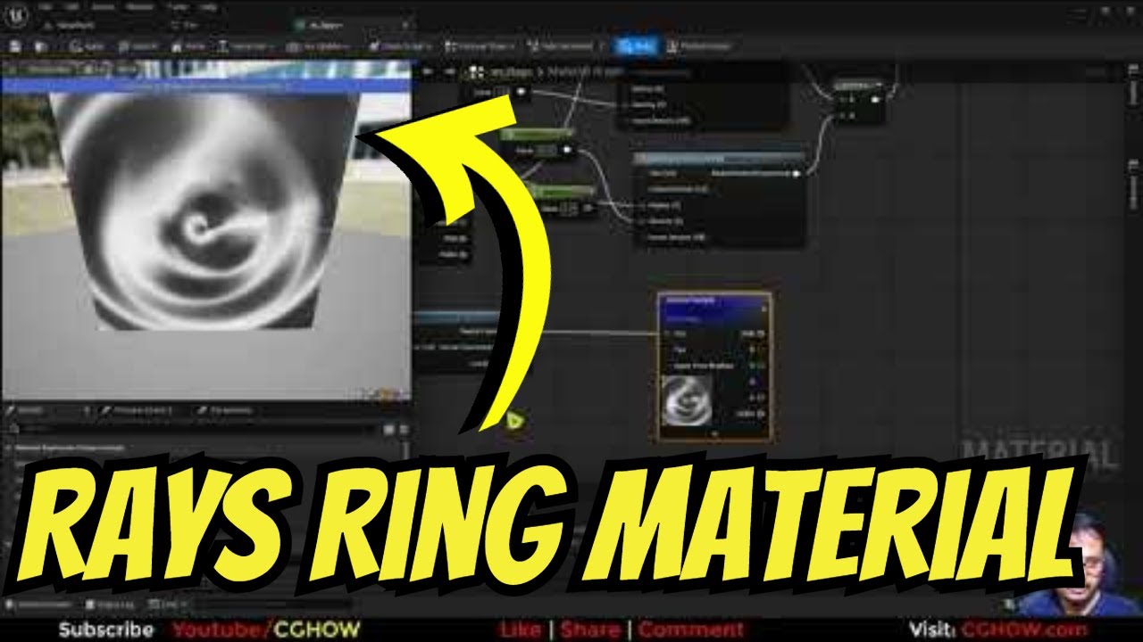 Материал &laquo;Кольцевые лучи&raquo; в Unreal Engine