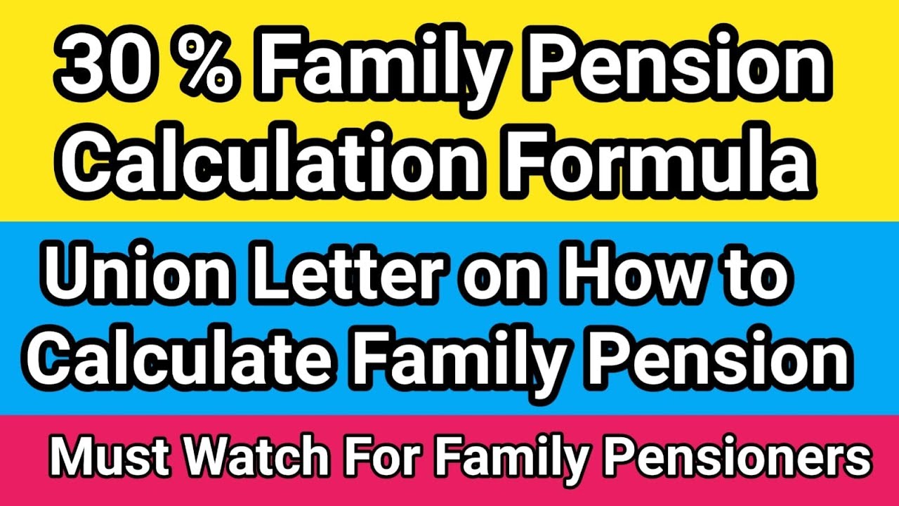 Bank Family Pension Calculation Rules | How to calculate bank family Pension