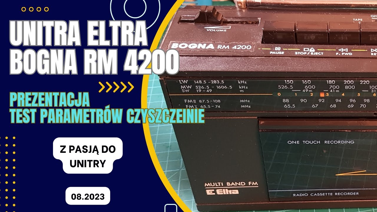 95 Bogna RM 4200  UNITRA Eltra Czyszczenie i prezentacja radiomagnetofonu