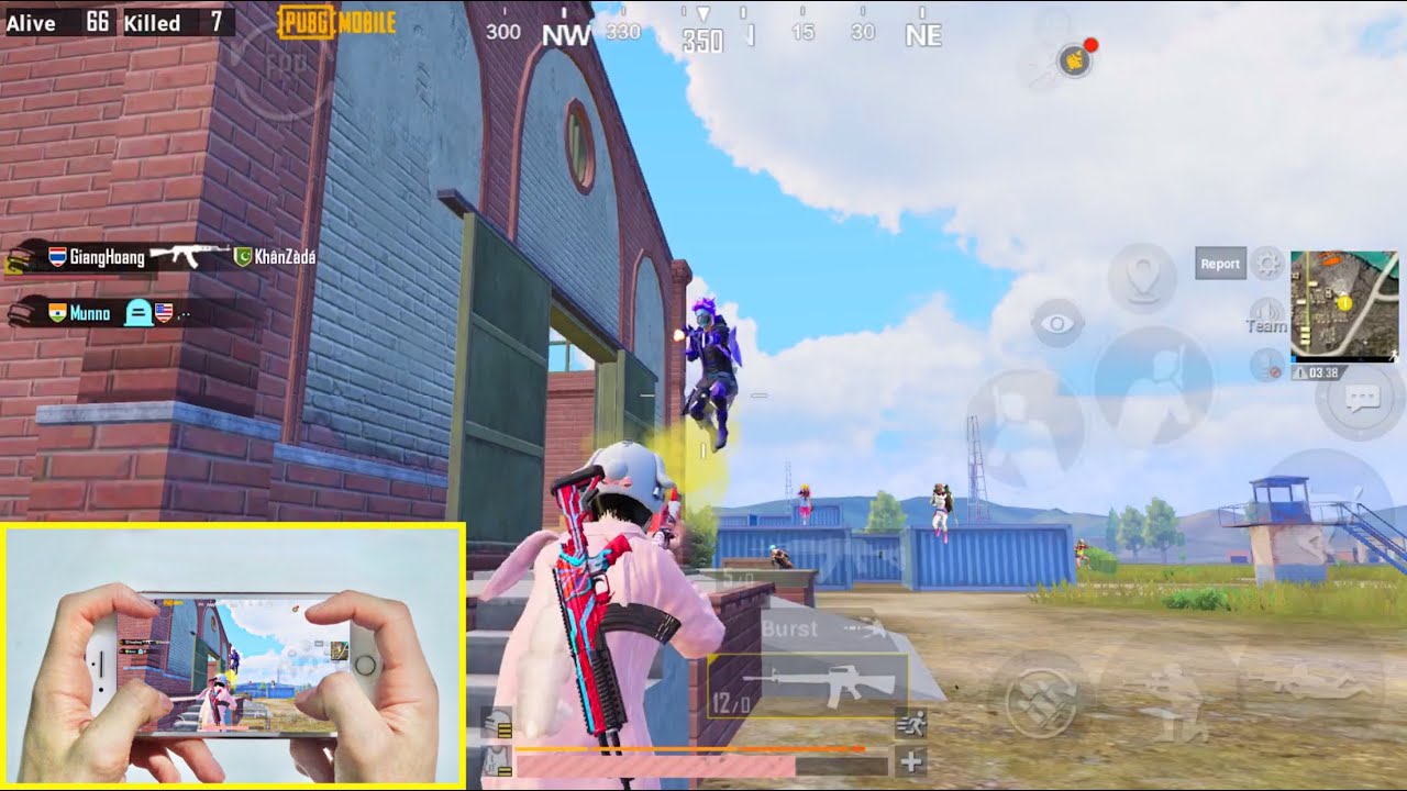 iPhone 8 Plus PUBG MUNNO | 4 Finger + Full GYRO | Handcam Gameplay #42