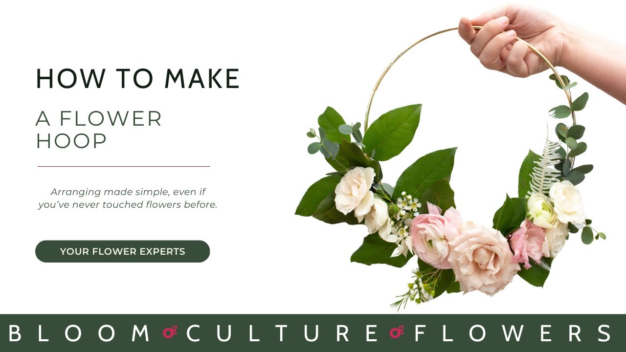 How to make a Floral Hoop, easy DIY tutorial by Bloom Culture Flowers
