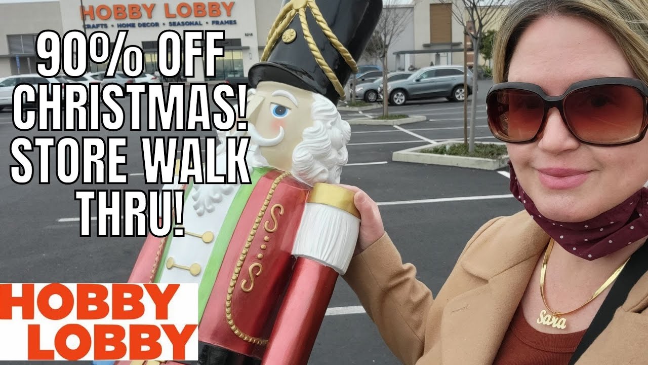 HOBBY LOBBY 90% OFF CHRISTMAS- AMAZING DEALS STORE WALK THRU! #HOBBYLOBBY